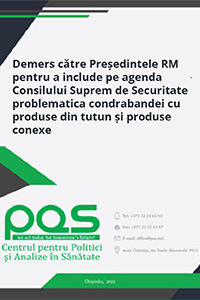 Demers către Președintele RM pentru a include pe agenda Consilului Suprem de Securitate problematica condrabandei cu produse din tutun și produse conexe